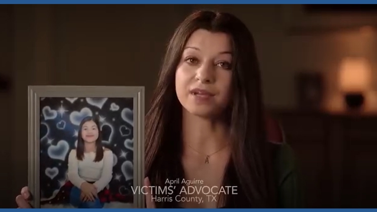 Wendy Alvarez, mother of Arlene Alvarez, advocating for child safety legislation in Texas.